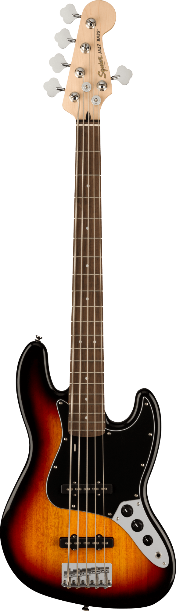 Squier Affinity Series Jazz Bass V - Black Pickguard - 3-Color Sunburst