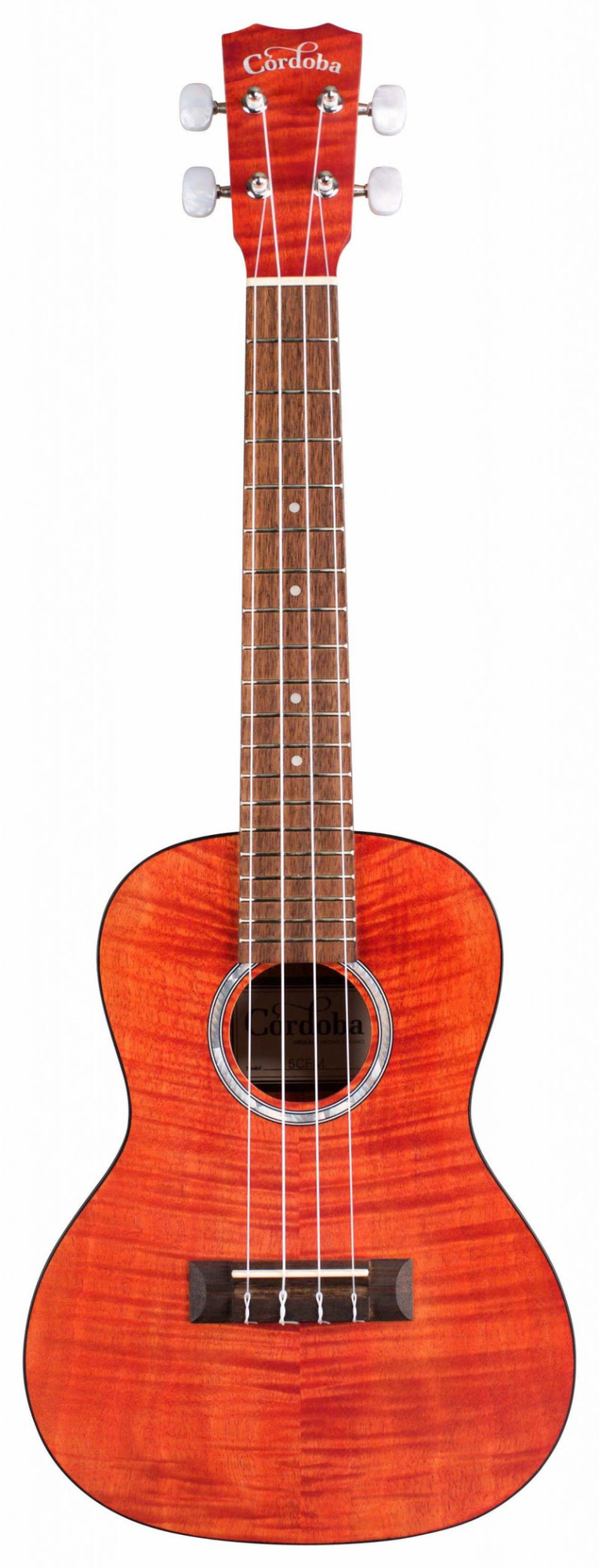 Cordoba 15CFMRR Concert Ukulele - Flamed Mahogany / Rose Red