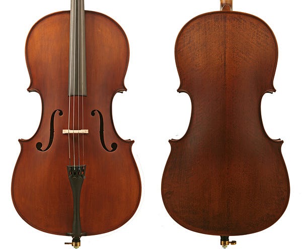 Enrico Student Plus II Cello Outfit 3/4 - Set Up w/Lightweight Hard Case