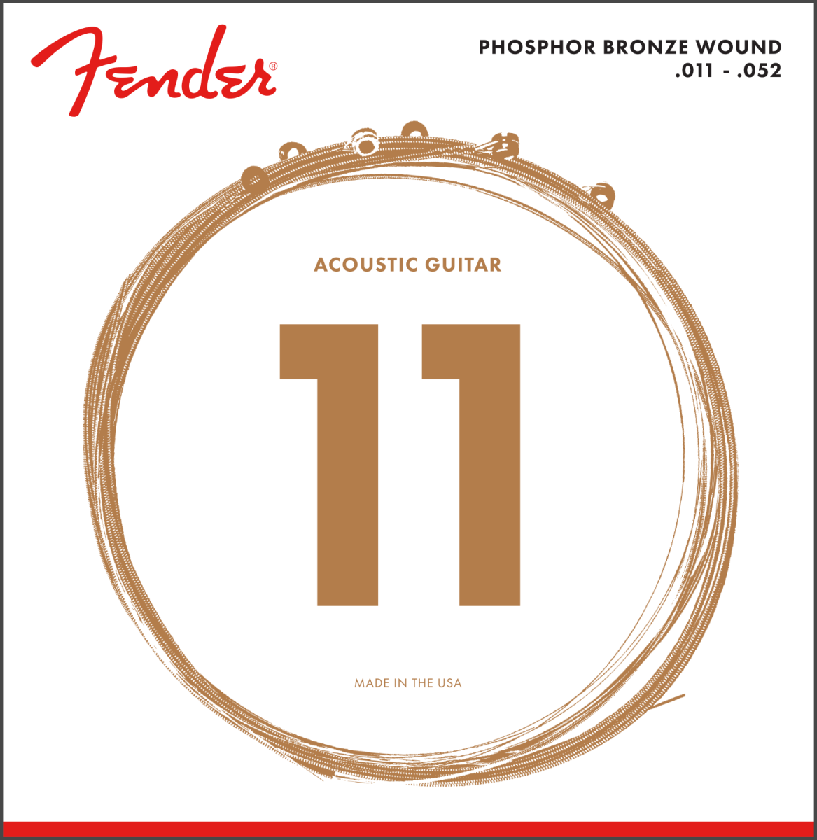 Fender Phosphor Bronze Acoustic Guitar String Set - 11-52