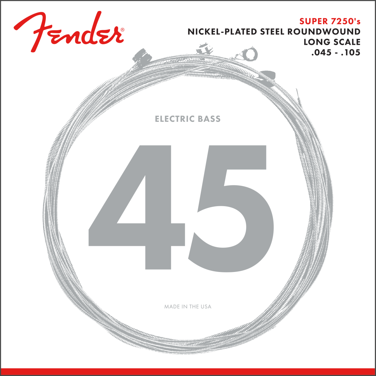 Fender 7250 Nickel-Plated Steel Long Scale Bass String Set - 45-105