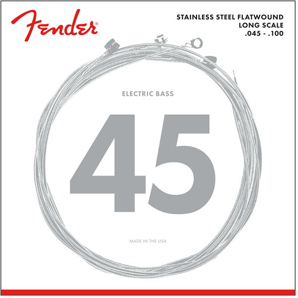 Fender Stainless Steel Flatwound Bass Strings - 9050L - 45-100