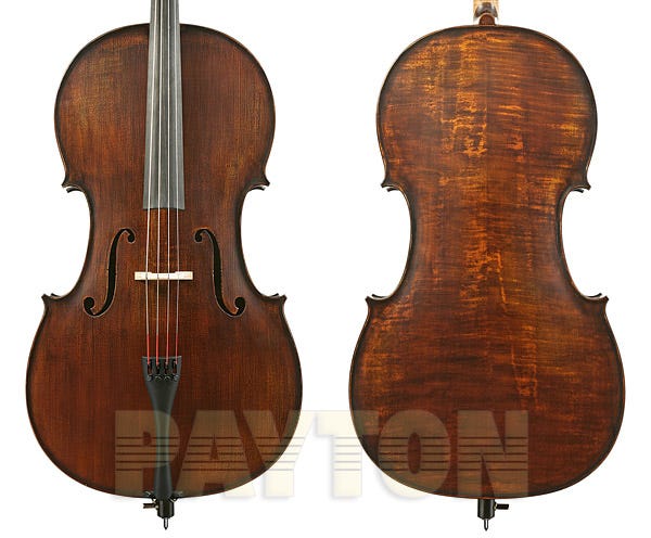 Gliga II 4/4 cello outfit, aged dark antique