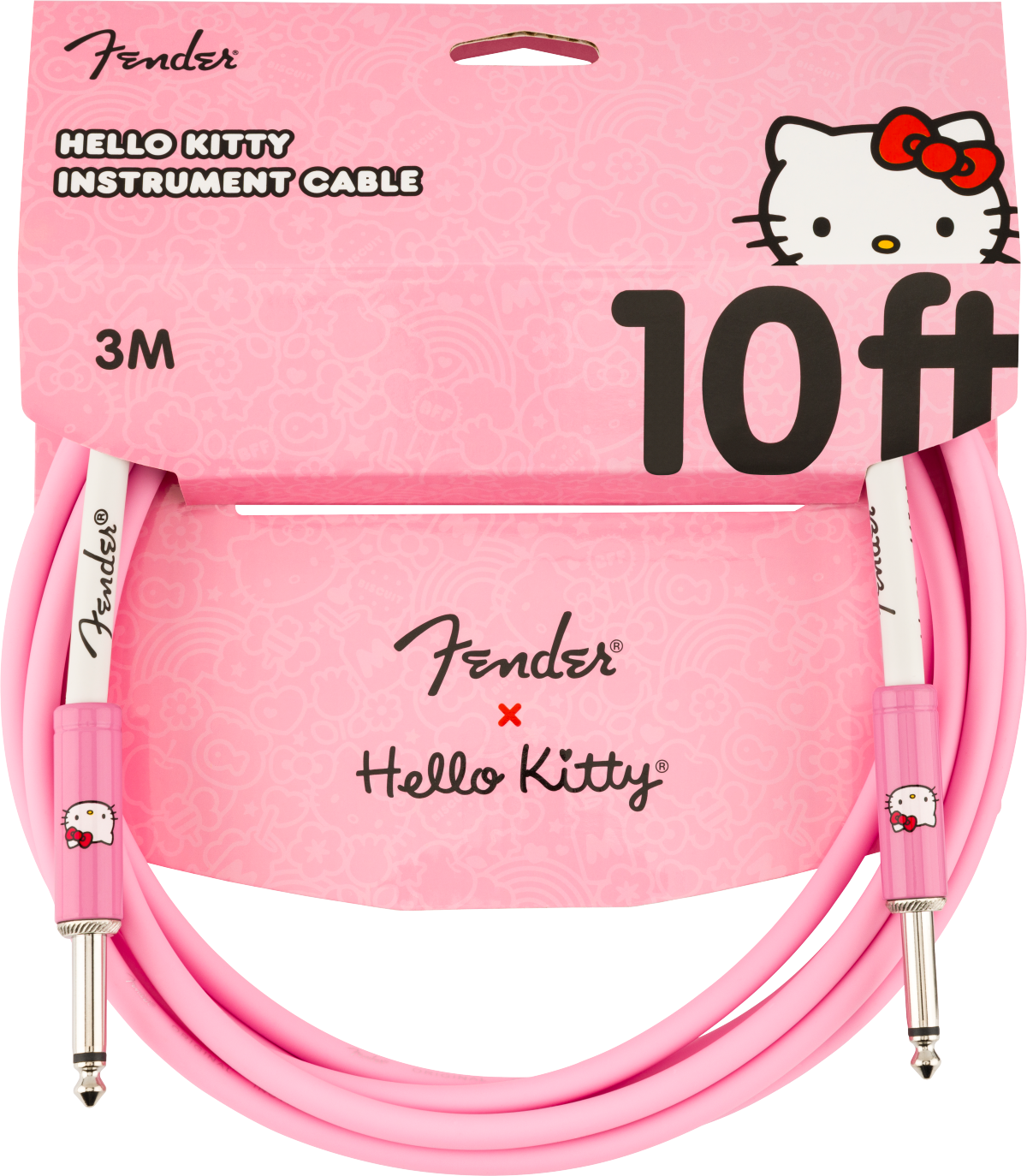Fender x Hello Kitty 10' Instrument Cable - Pink