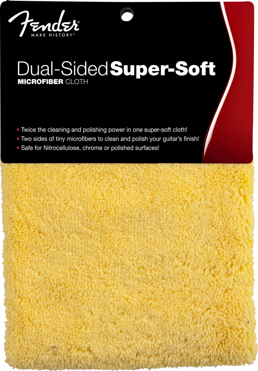 Fender Dual Sided Super Soft Microfiber Cloth - Yellow