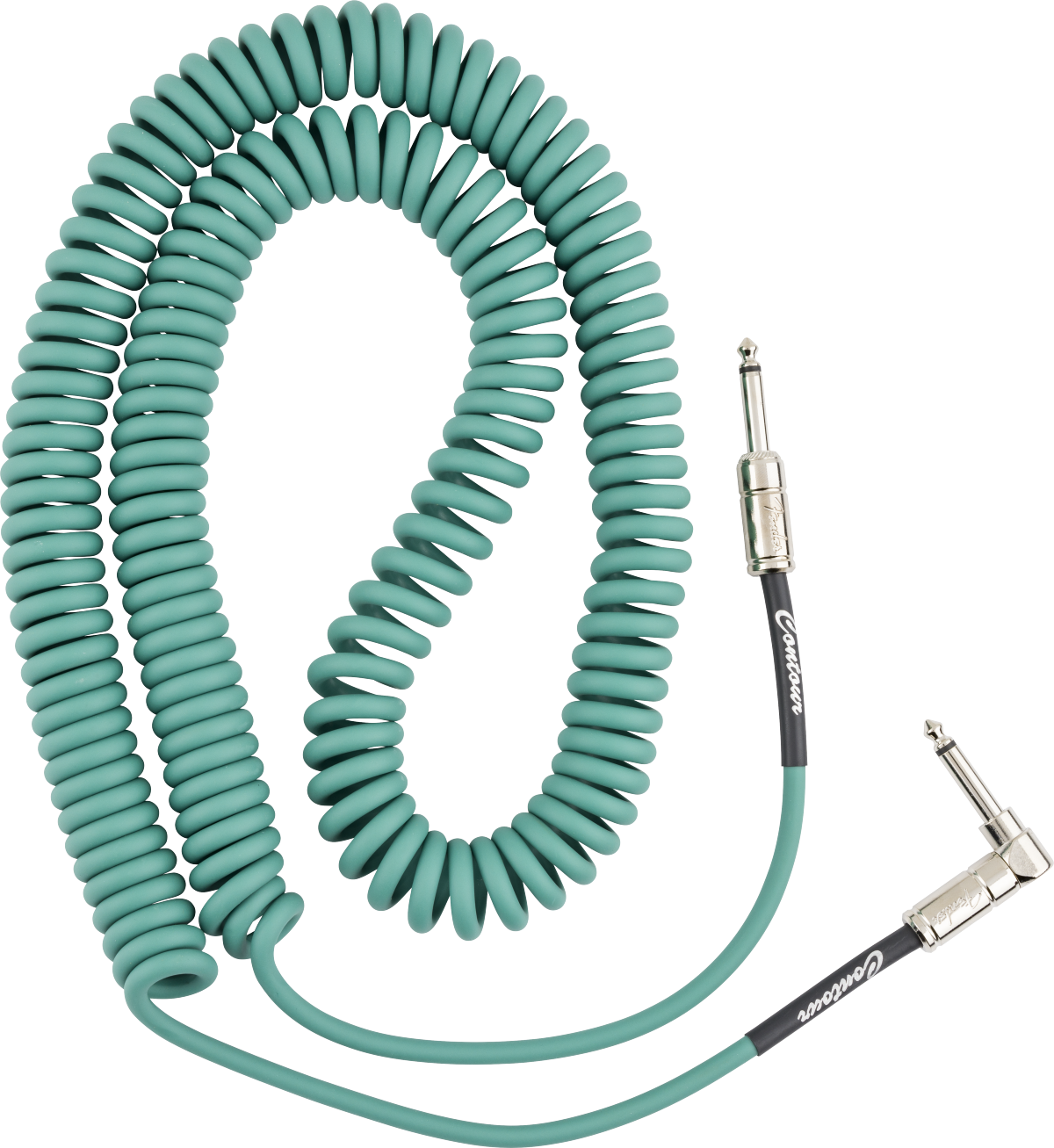 Fender Contour Series 30' Coil Instrument Cable - Sherwood Green