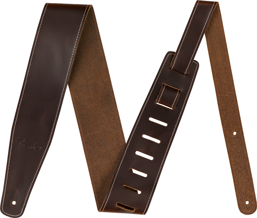 Fender Broken-In Leather Strap - Brown 2.5"