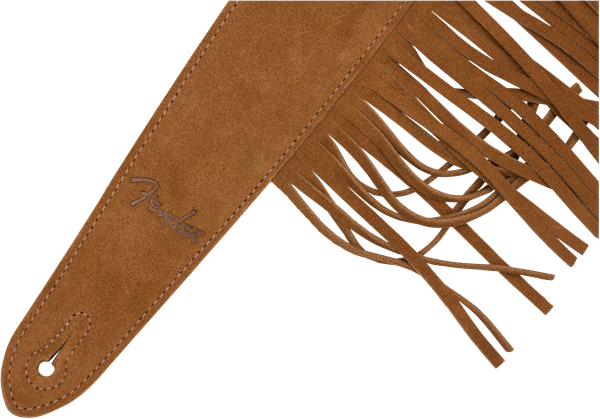 Fender 2.5" Suede Fringe Guitar Strap - Brown
