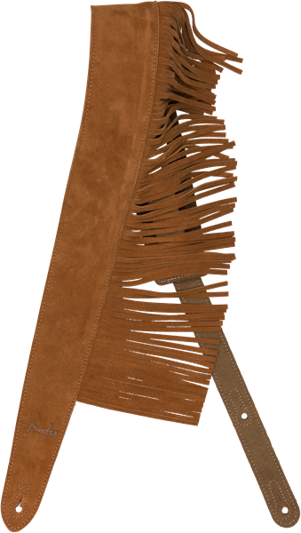 Fender 2.5" Suede Fringe Guitar Strap - Brown
