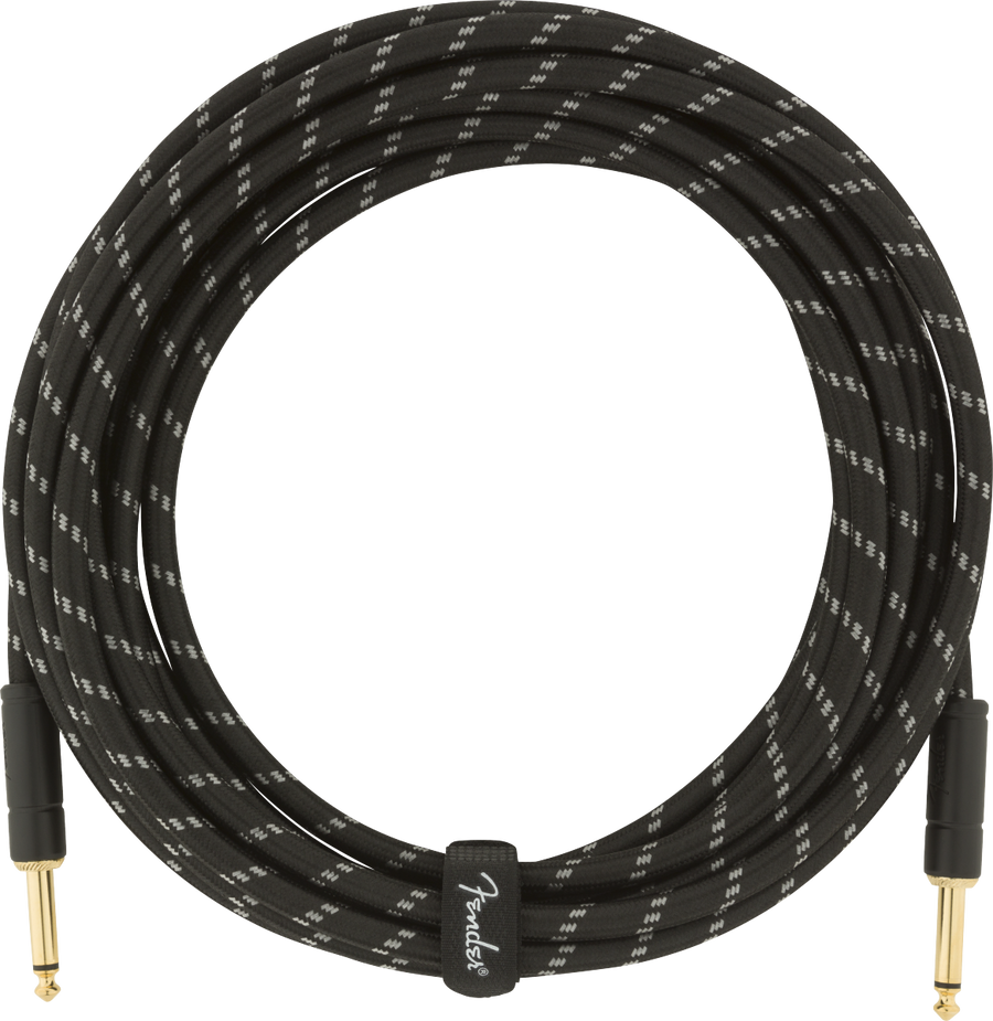 Fender Deluxe Series Instrument Cable 18.6ft - Black Tweed