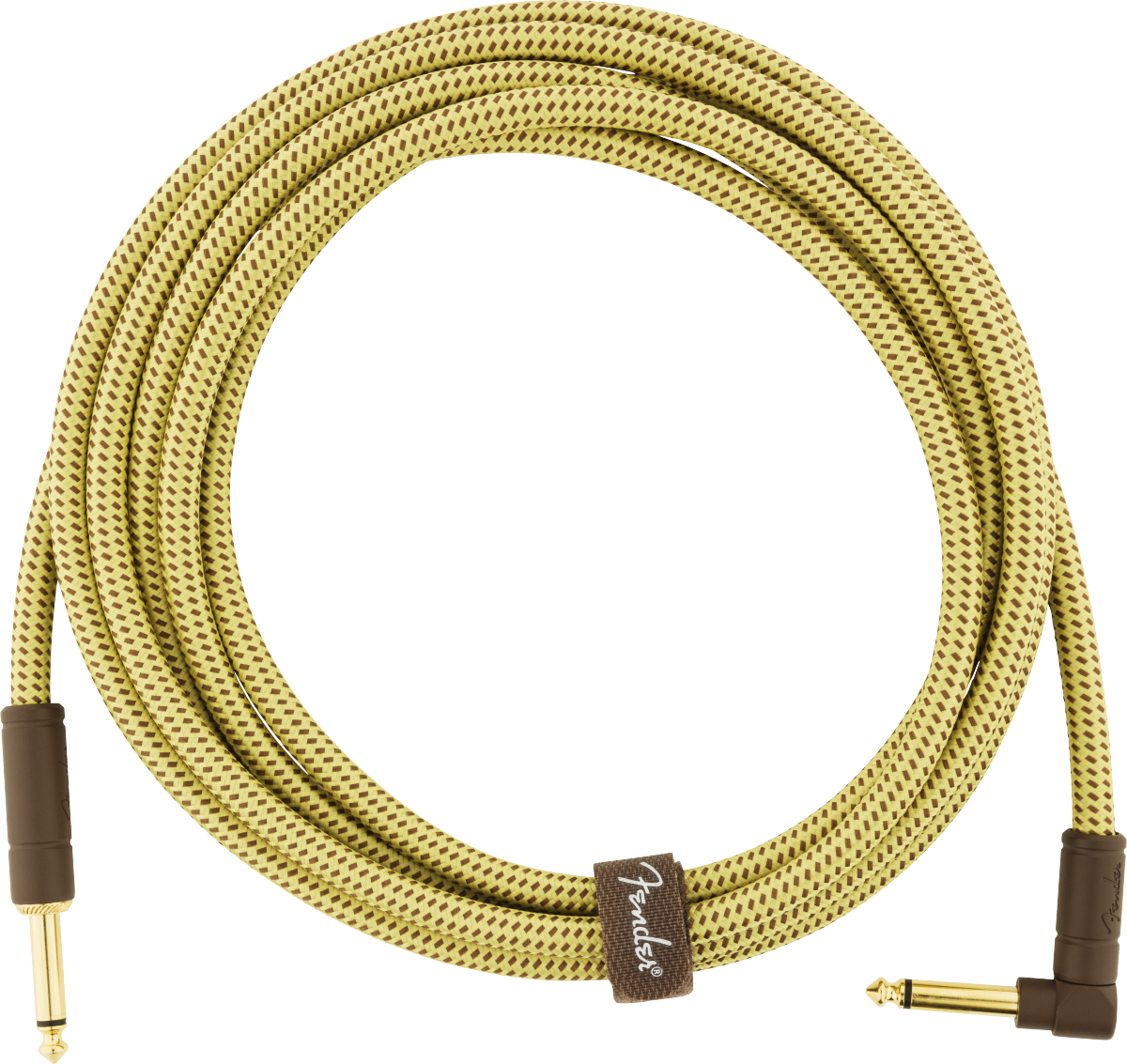 Fender Deluxe Series Instrument Cable - Straight/Angle - 10' - Tweed