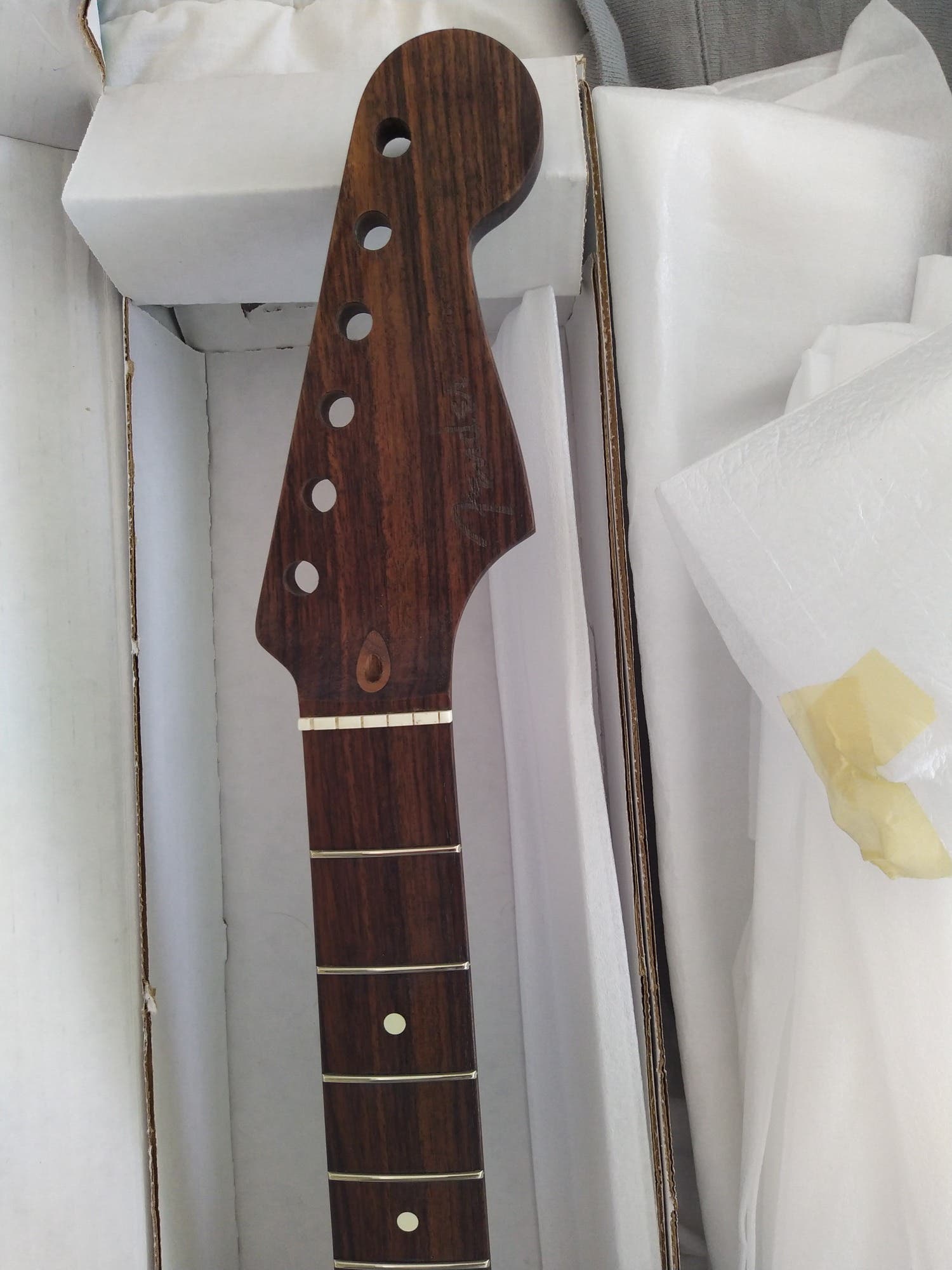 Partscaster - Lincoln Brewster Strat Body / Full RW Neck / Vegatrem / Gilmour & Hendrix Pickups w/DLX Case - Aztec Gold - Pre-Owned