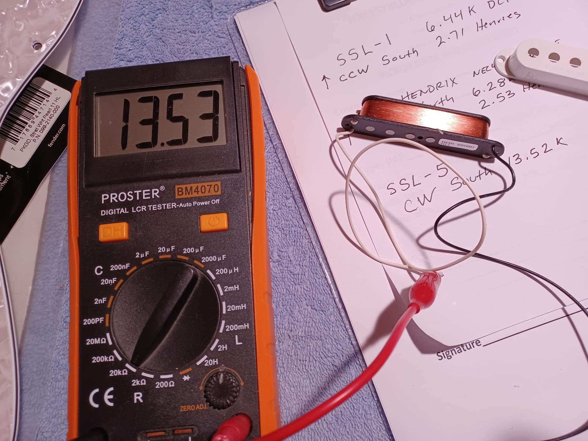 Partscaster - Lincoln Brewster Strat Body / Full RW Neck / Vegatrem / Gilmour & Hendrix Pickups w/DLX Case - Aztec Gold - Pre-Owned