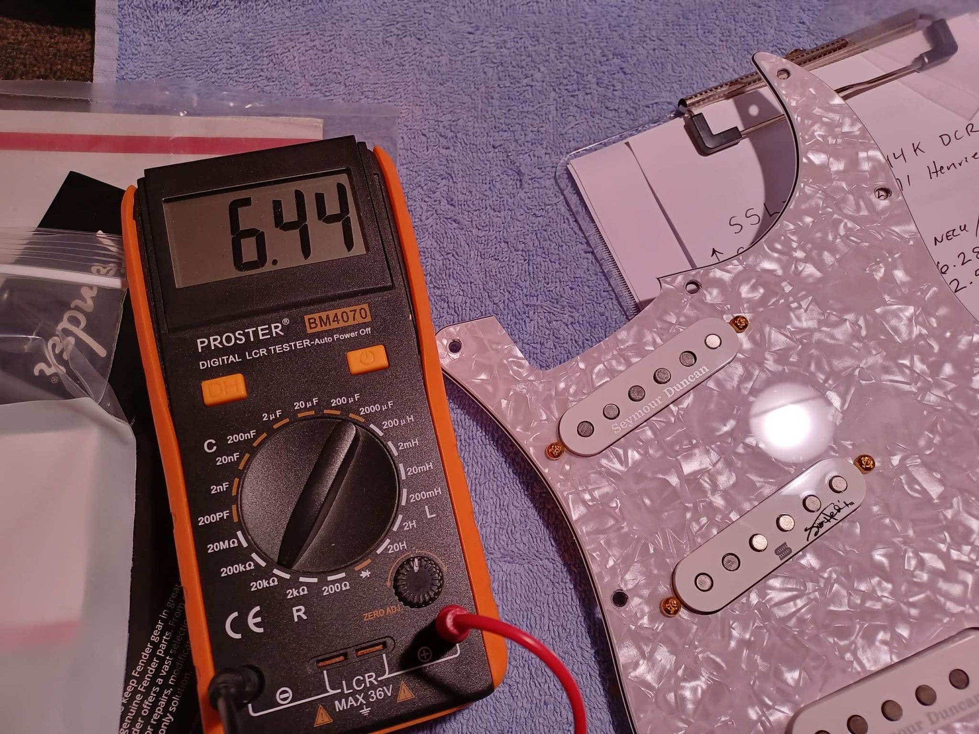 Partscaster - Lincoln Brewster Strat Body / Full RW Neck / Vegatrem / Gilmour & Hendrix Pickups w/DLX Case - Aztec Gold - Pre-Owned