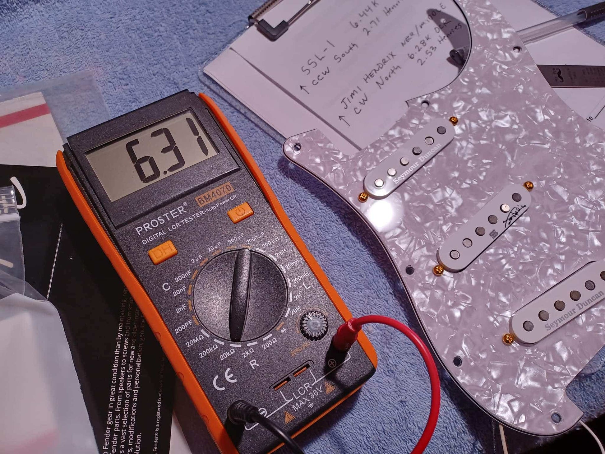 Partscaster - Lincoln Brewster Strat Body / Full RW Neck / Vegatrem / Gilmour & Hendrix Pickups w/DLX Case - Aztec Gold - Pre-Owned