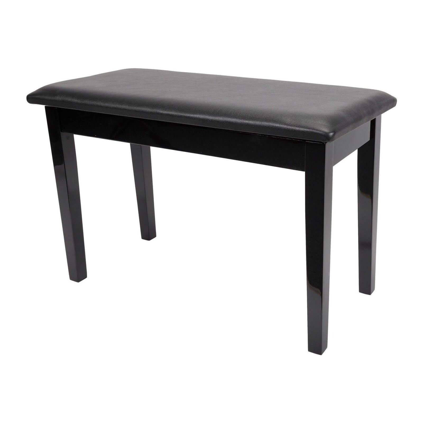 Conner PJ001S1 Duet Piano Bench w/Storage - Gloss Ebony