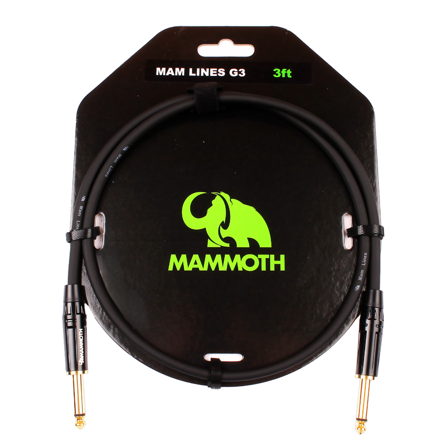 Mammoth MAM Lines G3 - Instrument Cable - 3Ft - Jack to Jack