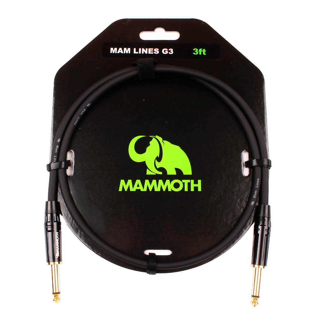 Mammoth MAM Lines G3 - Instrument Cable - 3Ft - Jack to Jack