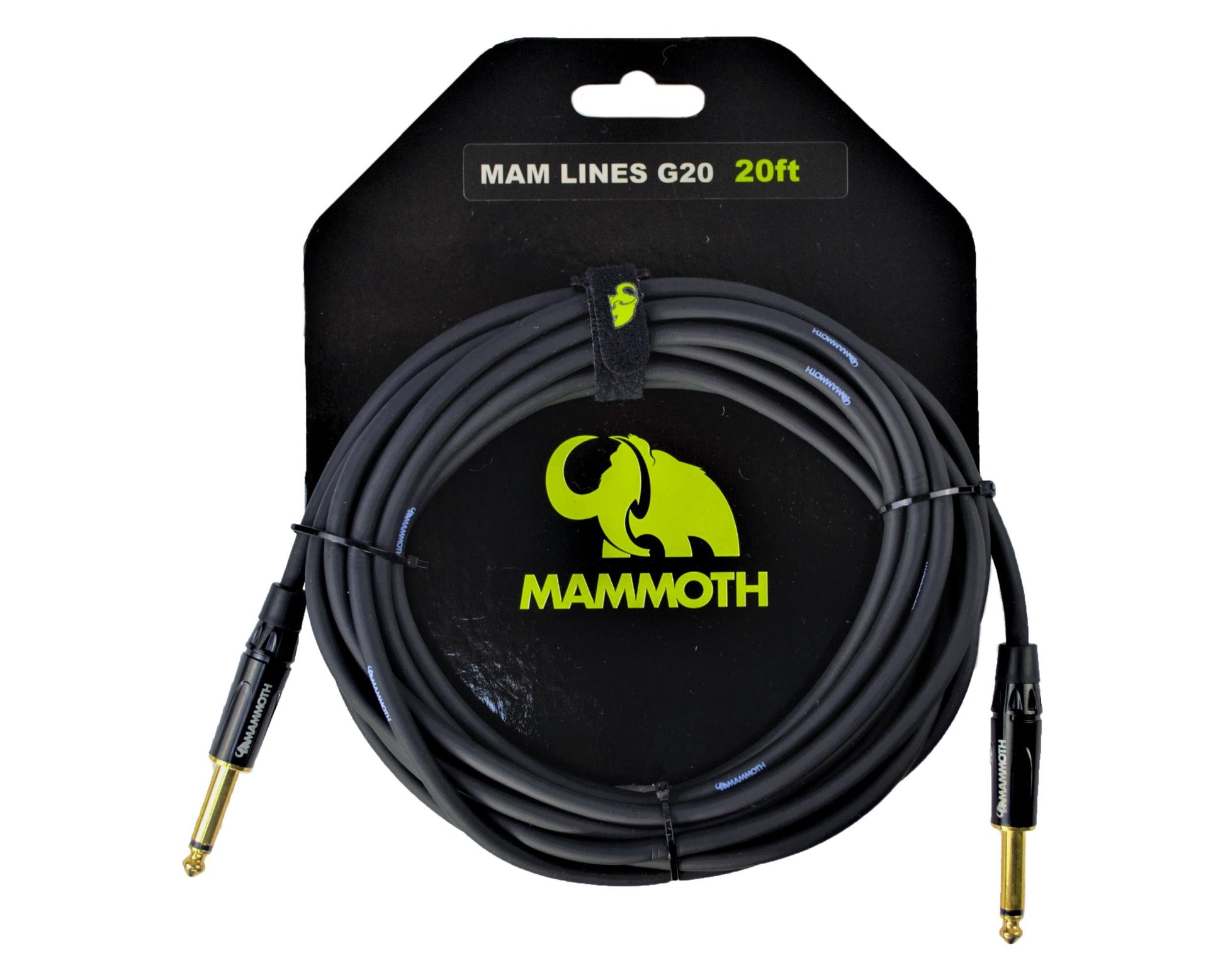 Mammoth MAM LINES G20 Instrument Cable - 20ft (Straight 1/4" Jacks)