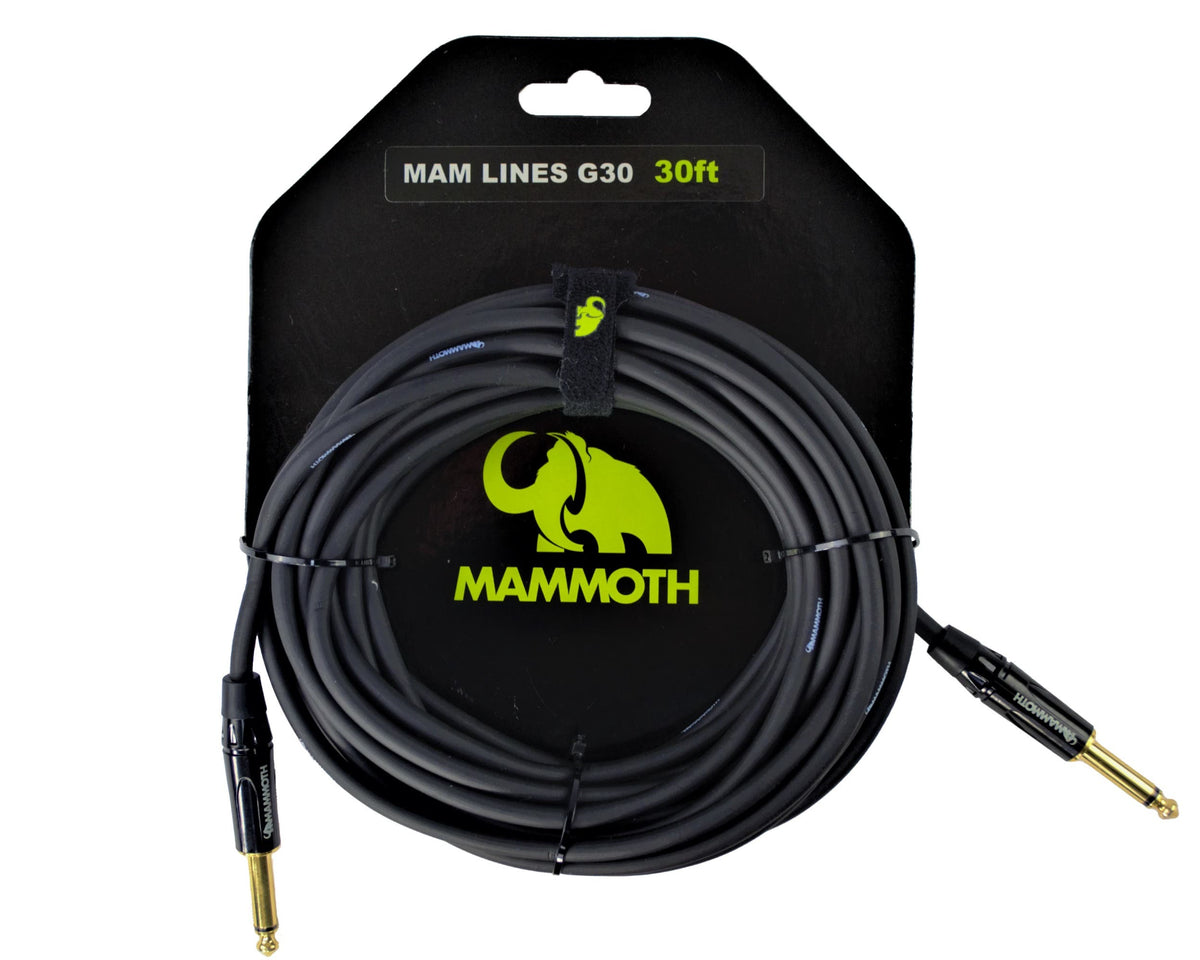 Mammoth MAM LINES G30 Instrument Cable - 30ft (Straight 1/4" Jacks)