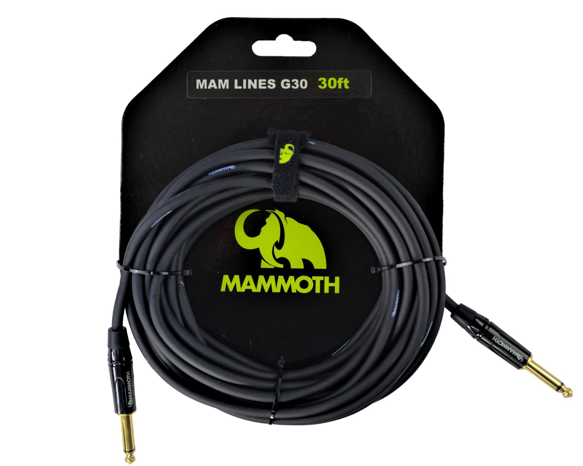 Mammoth MAM LINES G30 Instrument Cable - 30ft (Straight 1/4" Jacks)