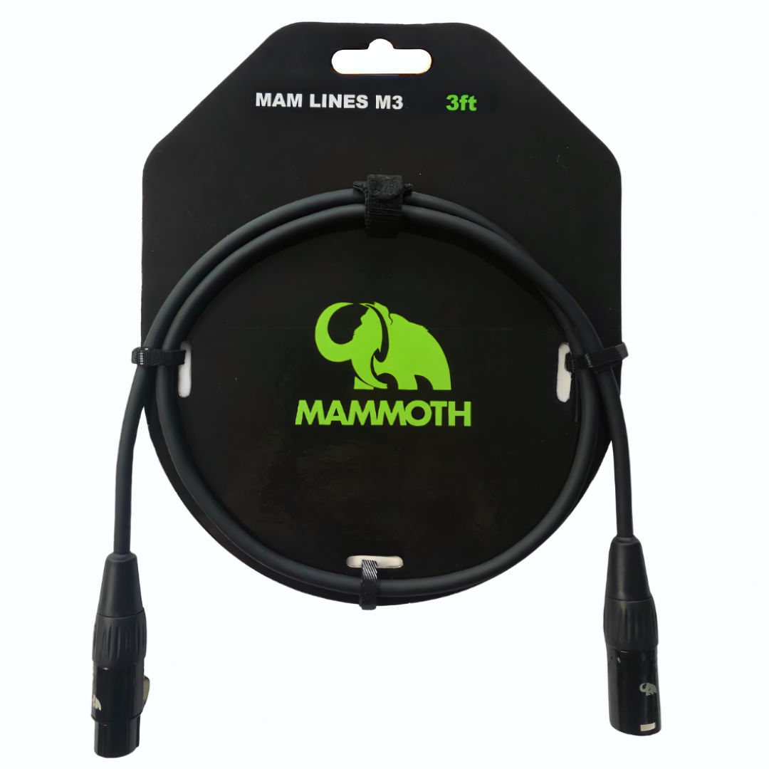 Mammoth MAM Lines M3 - Mic Cable - 3Ft - XLR to XLR