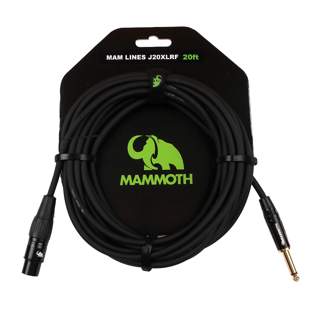 Mammoth MAM Lines J20XLRF - Audio Cable - 20Ft - Mono Jack to XLR Female