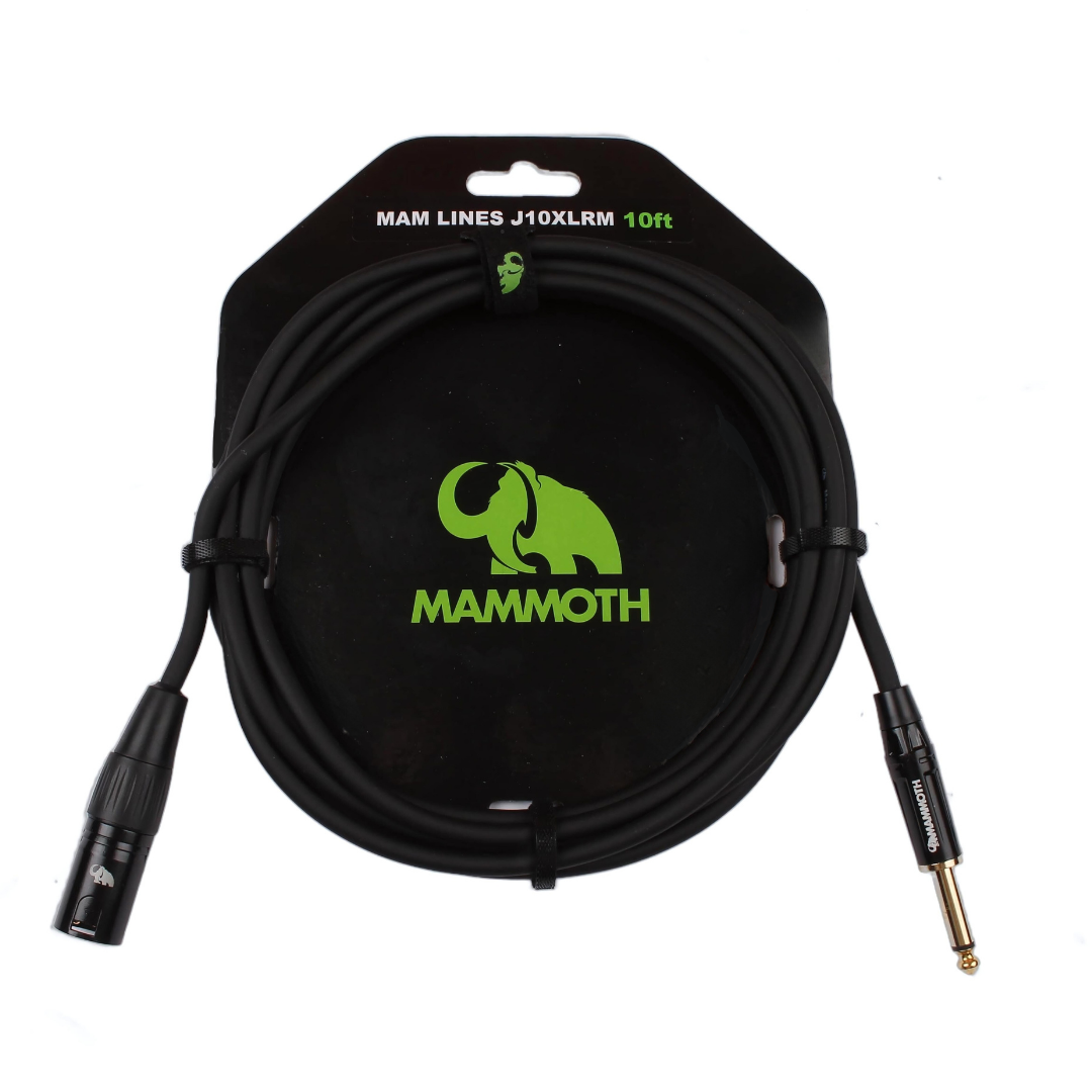 Mammoth MAM Lines J10XLRM - Audio Cable - 10Ft - Mono Jack to XLR Male