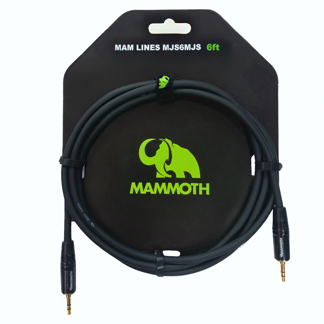 Mammoth MAM Lines MJS6MJS- Audio Cable - 6Ft - Mini Stereo Jack to Mini Stereo Jack