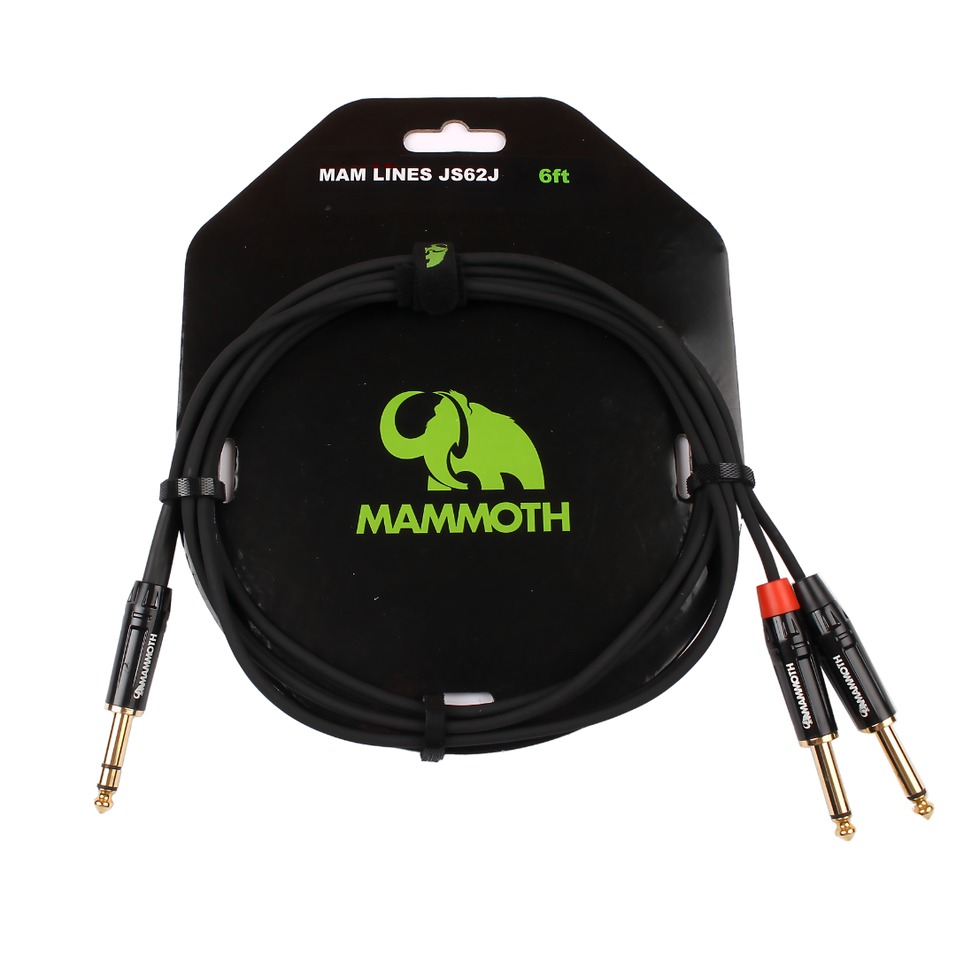 Mammoth MAM Lines JS62J - Audio Cable - 6Ft - Stereo Jack to 2 Mono Jack