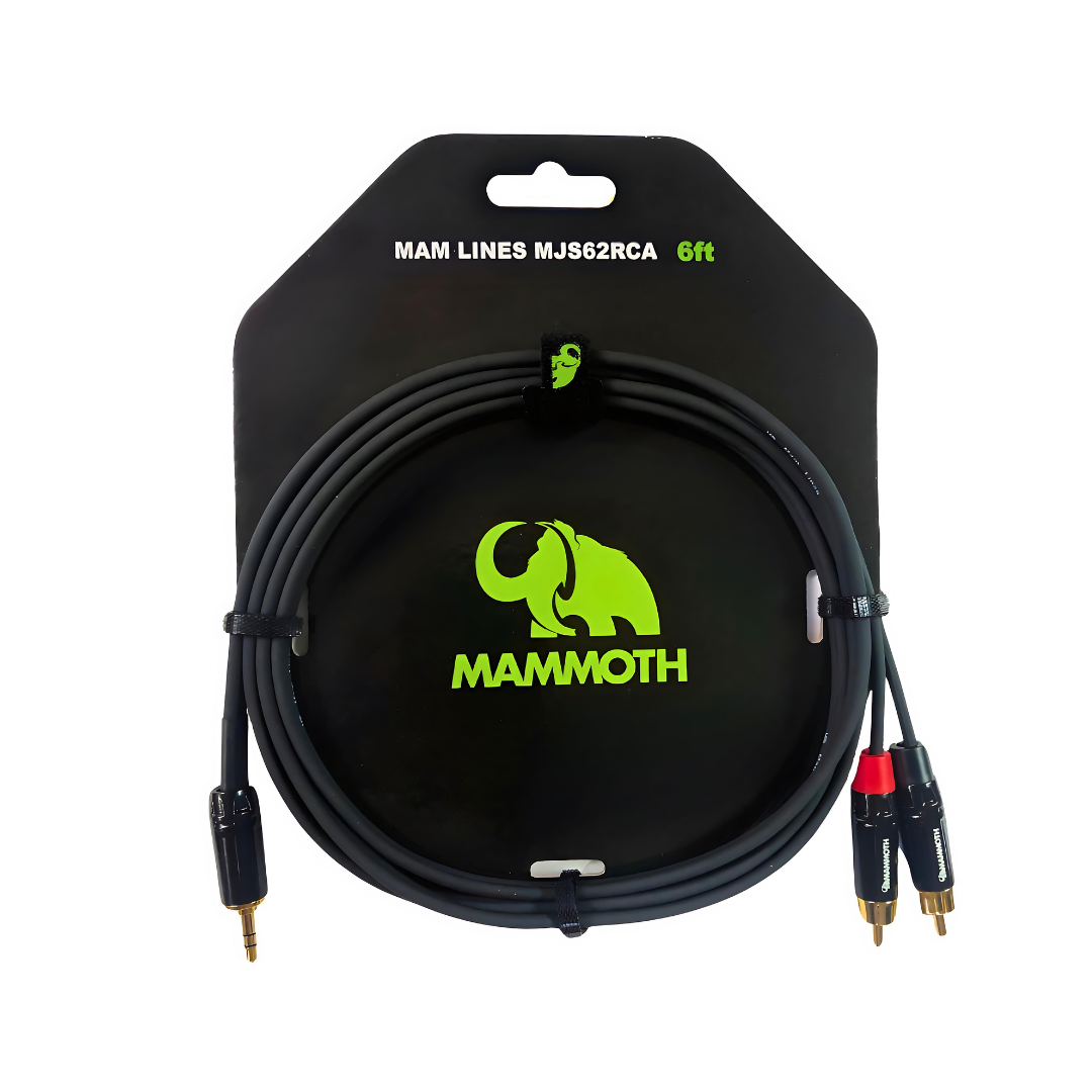 Mammoth MAM Lines MJS62RCA - Audio Cable - 6Ft - Mini Stereo Jack to 2 RCA