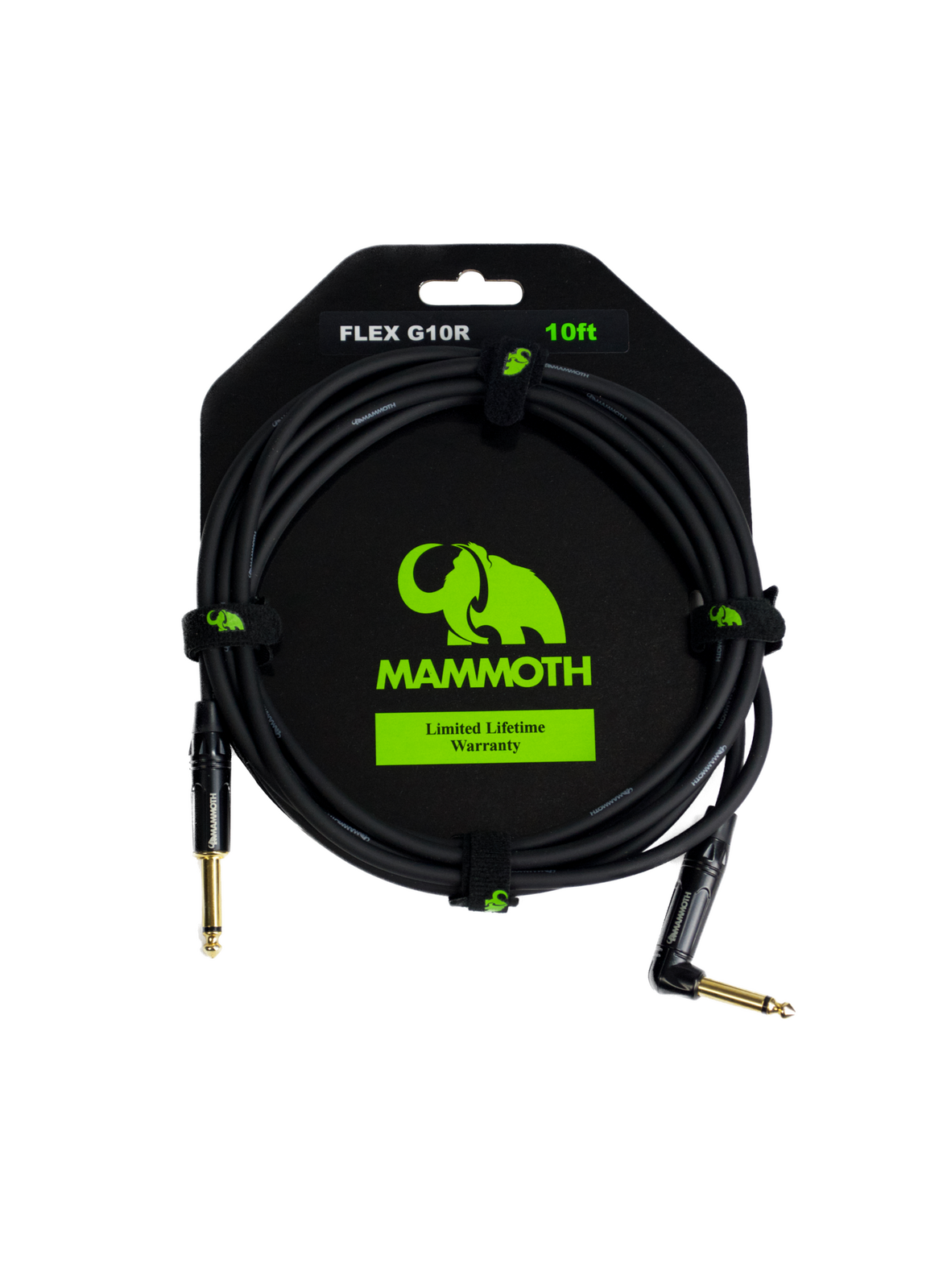 Mammoth MAM FLEX G10R Instrument Cable - RA-Straight Jack - 10ft