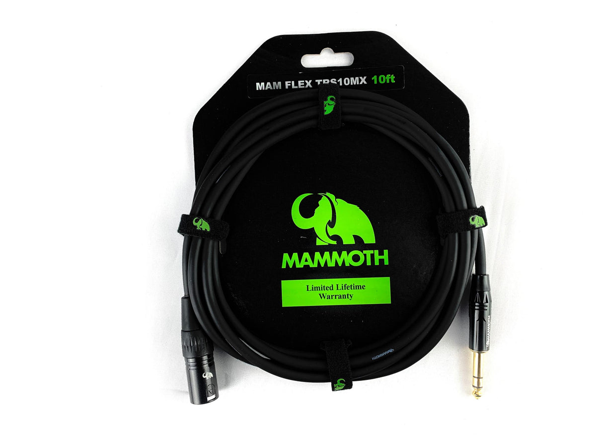 Mammoth MAM FLEX TRS10MX Audio Cable - TRS-MXLR - 10ft