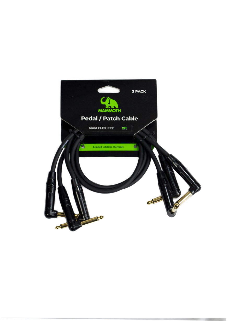 Mammoth MAM FLEX PP2 Pedal Patch Cables - 3-pack - 2ft