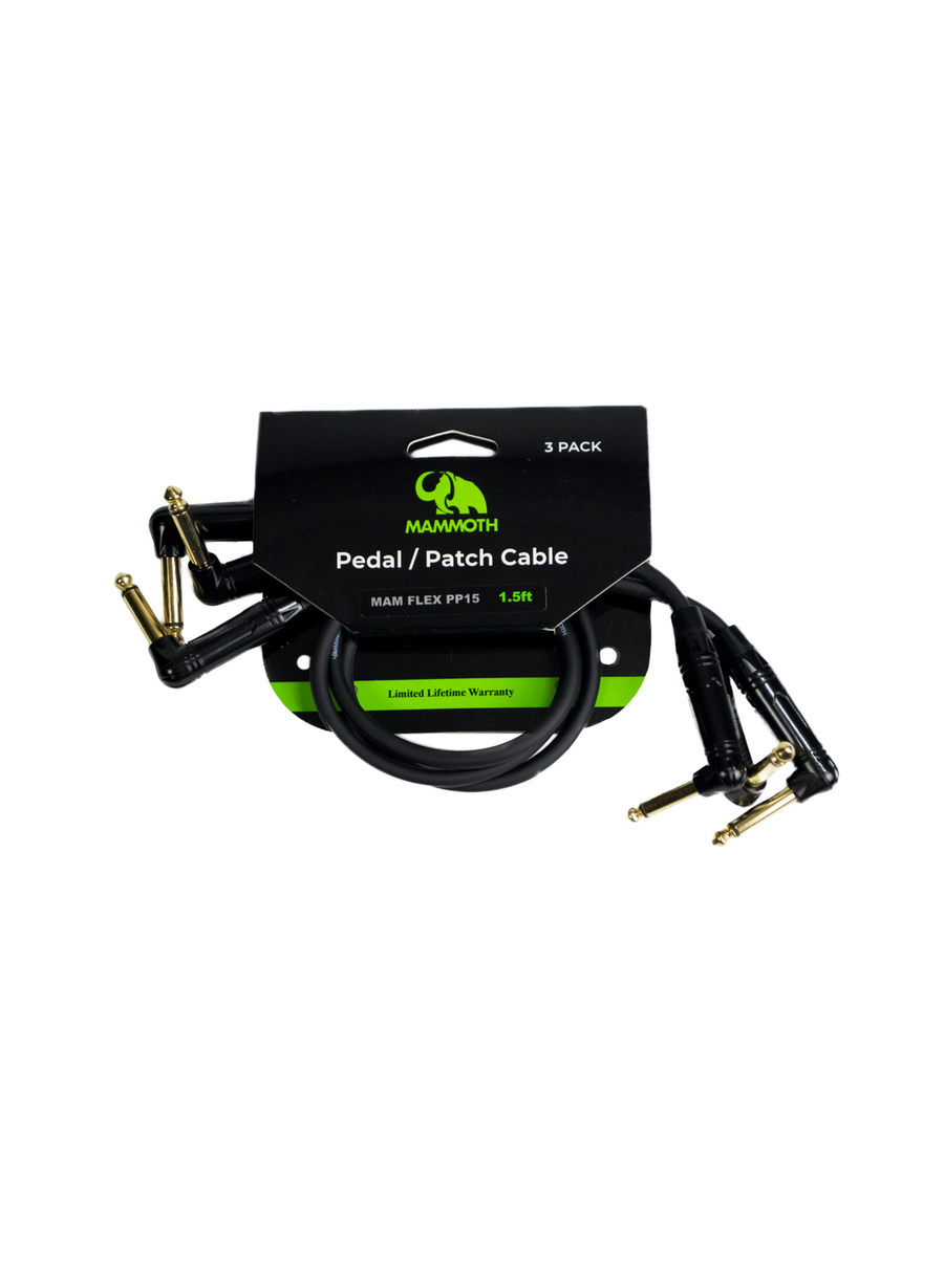 Mammoth MAM FLEX PP15 Pedal Patch Cables - 3-pack - 1.5ft