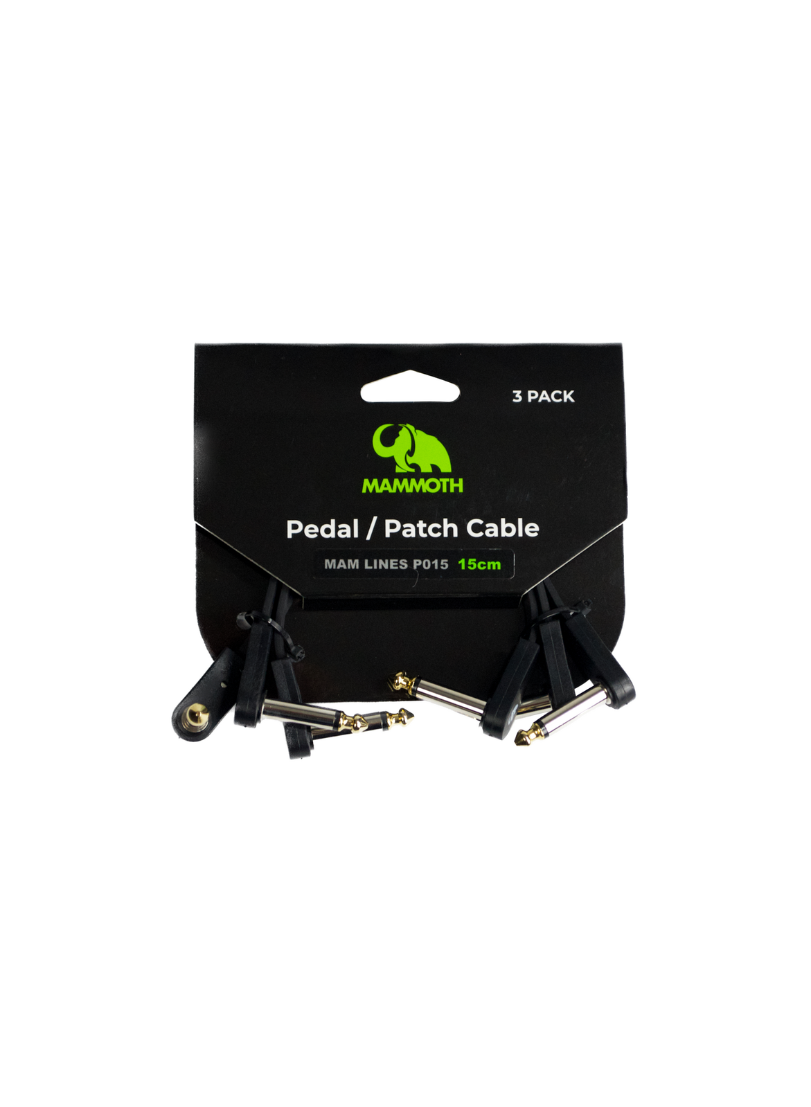 Mammoth MAM LINES P015 Pedal Patch Cables - 3-pack - 15cm