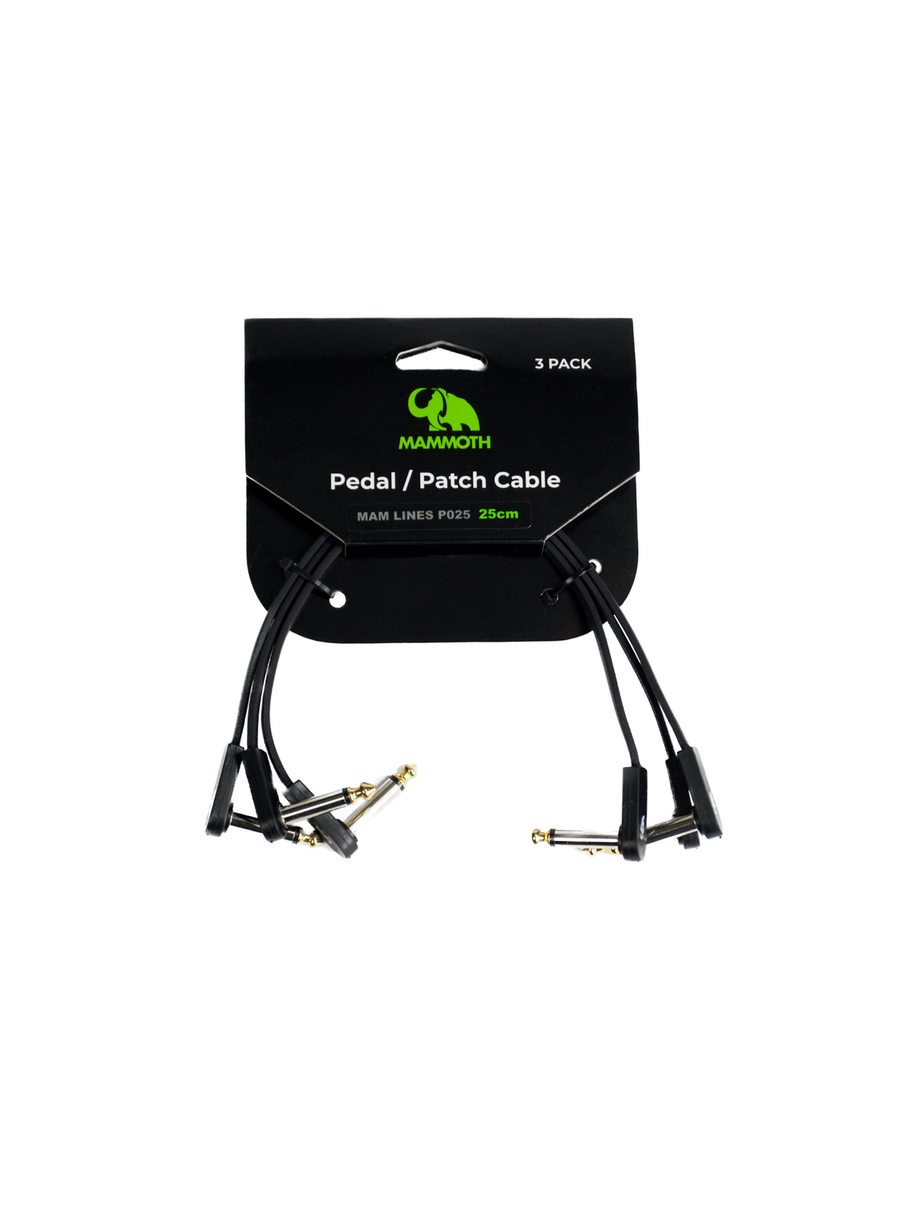 Mammoth MAM LINES P025 Pedal Patch Cables - 3-pack - 25cm