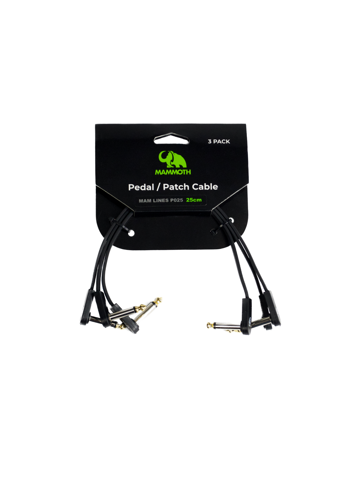 Mammoth MAM LINES P025 Pedal Patch Cables - 3-pack - 25cm