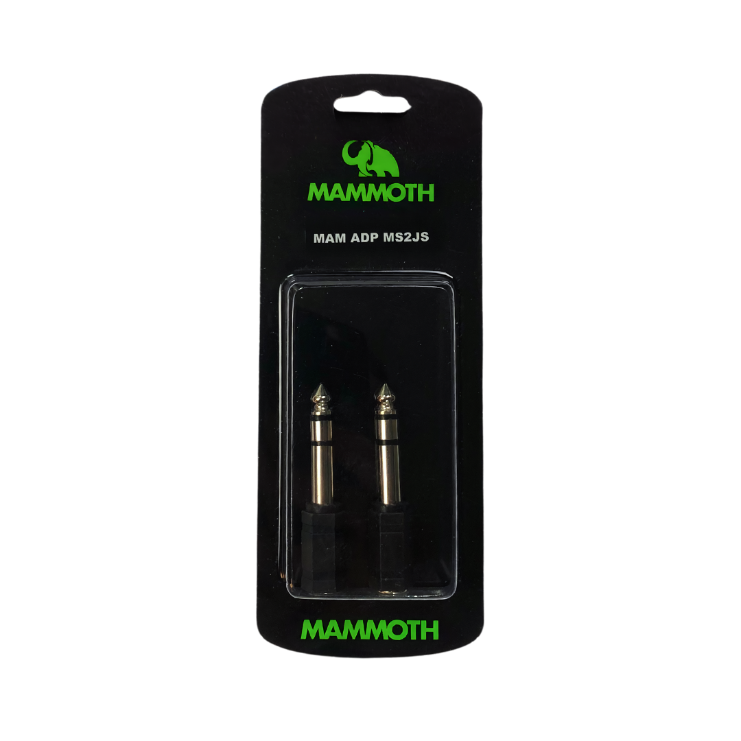 Mammoth MAM Adp MS2JS- Adaptor - 1/8 Stereo to 1/4 Stereo - 2 Pieces