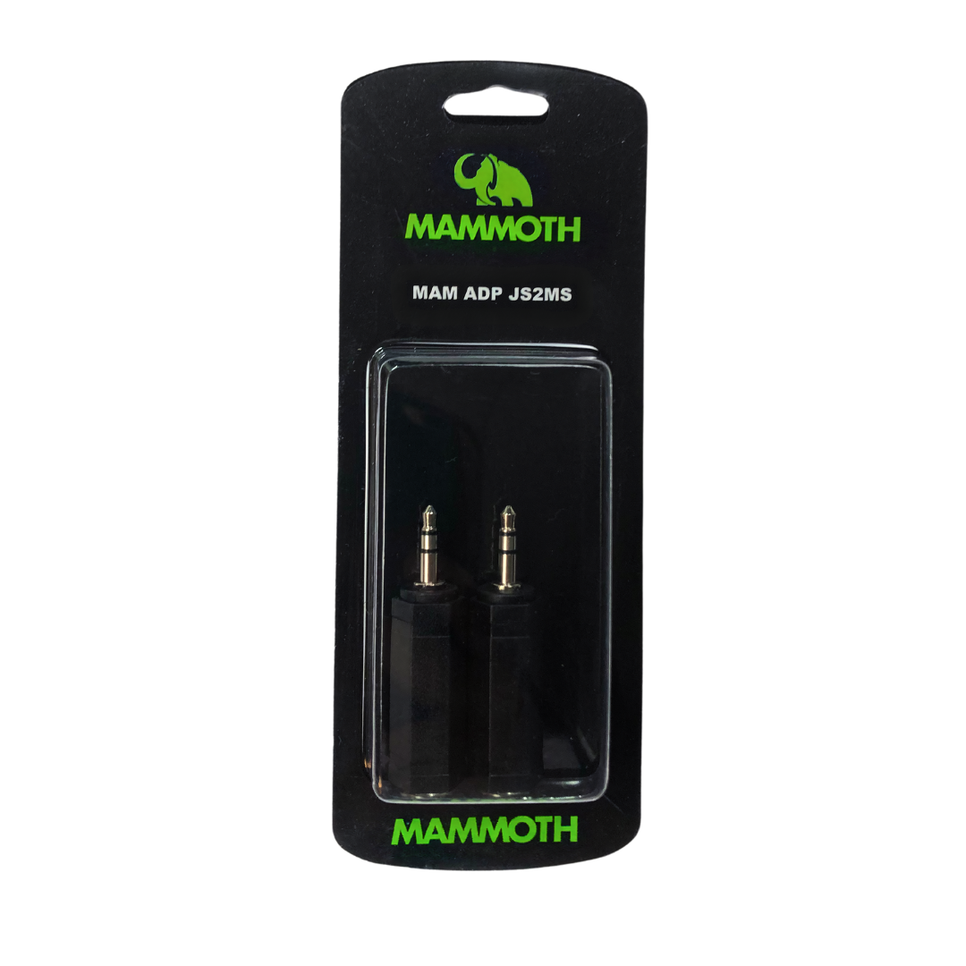 Mammoth MAM Adp JS2MS - Adaptor - 1/4 Stereo to 1/8 Stereo - 2 Pieces