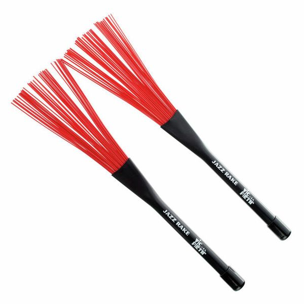 Vic Firth VFBJR Brushes - Jazz Rake - Red Plastic