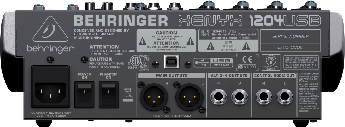 Behringer XENYX 1204USB mixer
