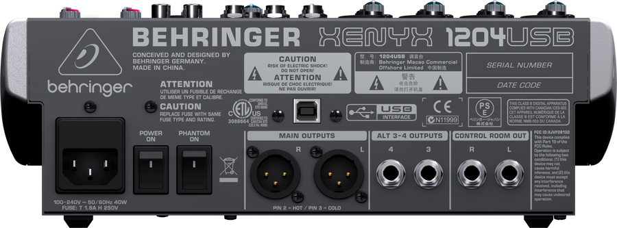 Behringer XENYX 1204USB mixer