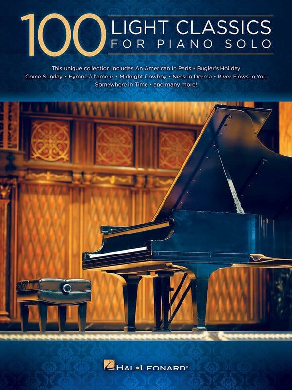 100 Light Classics for Piano Solo / (HAL LEONARD)