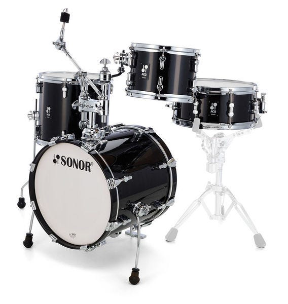 Sonor Safari AQ2 All-Maple Drum Shell Pack - Transparent Black