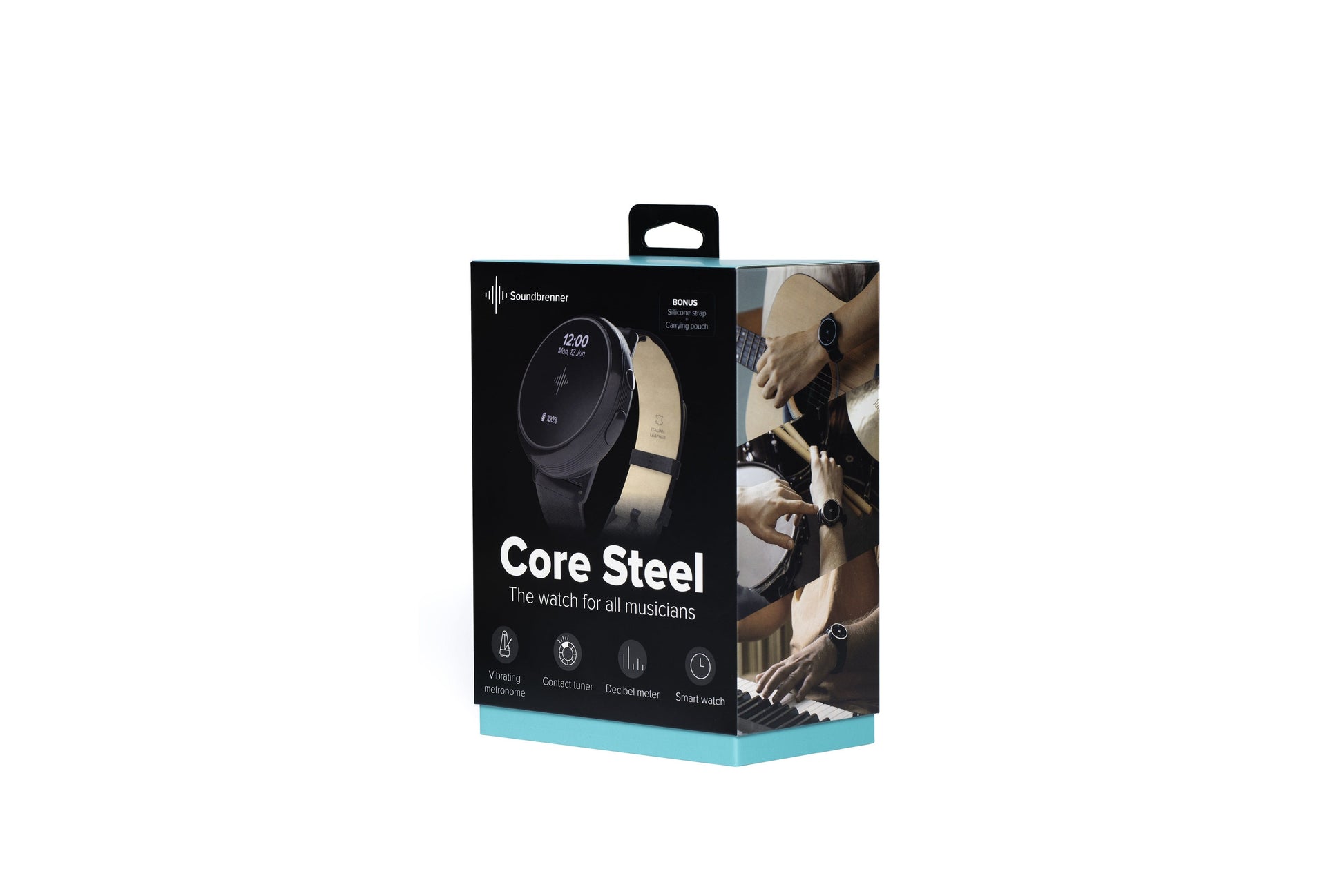 Soundbrenner CORE STEEL Vibrating Metronome / Tuner / dB Meter