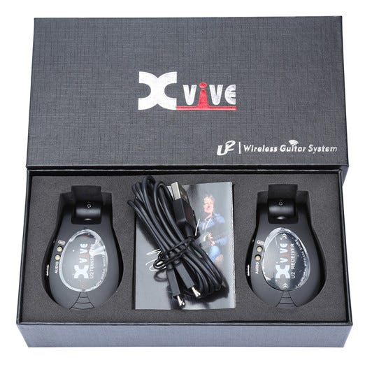 XVIVE U2 2.4GHZ Wireless Guitar System - Black
