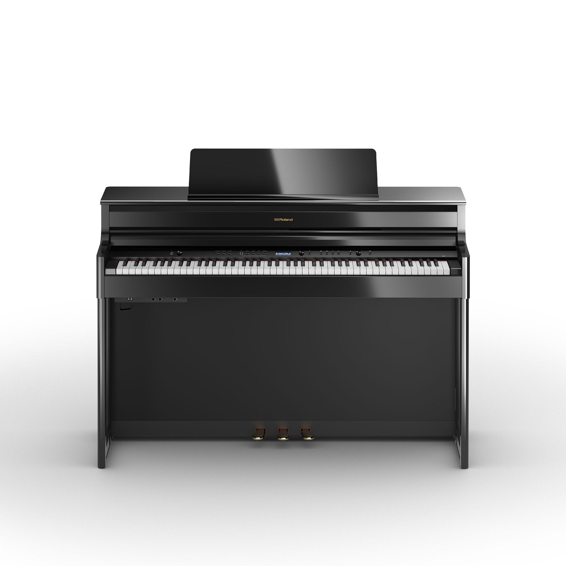 Roland HP704 SuperNatural Digital Piano w/matching bench - Polished Ebony