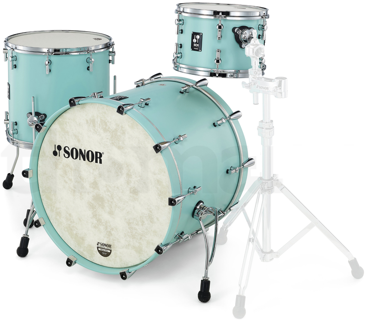 Sonor SQ1 3pc Drum Kit Shell Pack - Cruiser Blue (12TT 14FT 20BD)