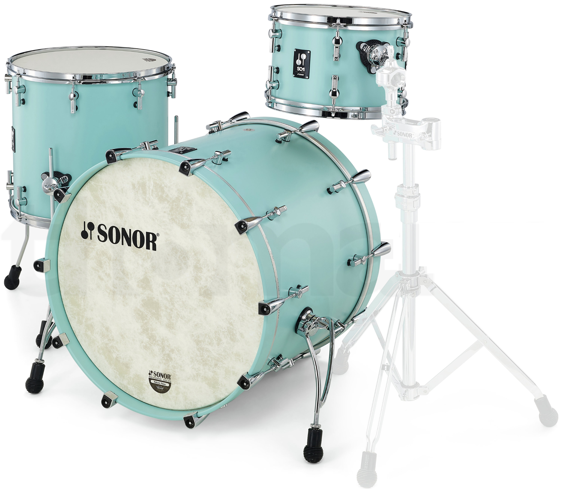 Sonor SQ1 3pc Drum Kit Shell Pack - Cruiser Blue (12TT 14FT 20BD)